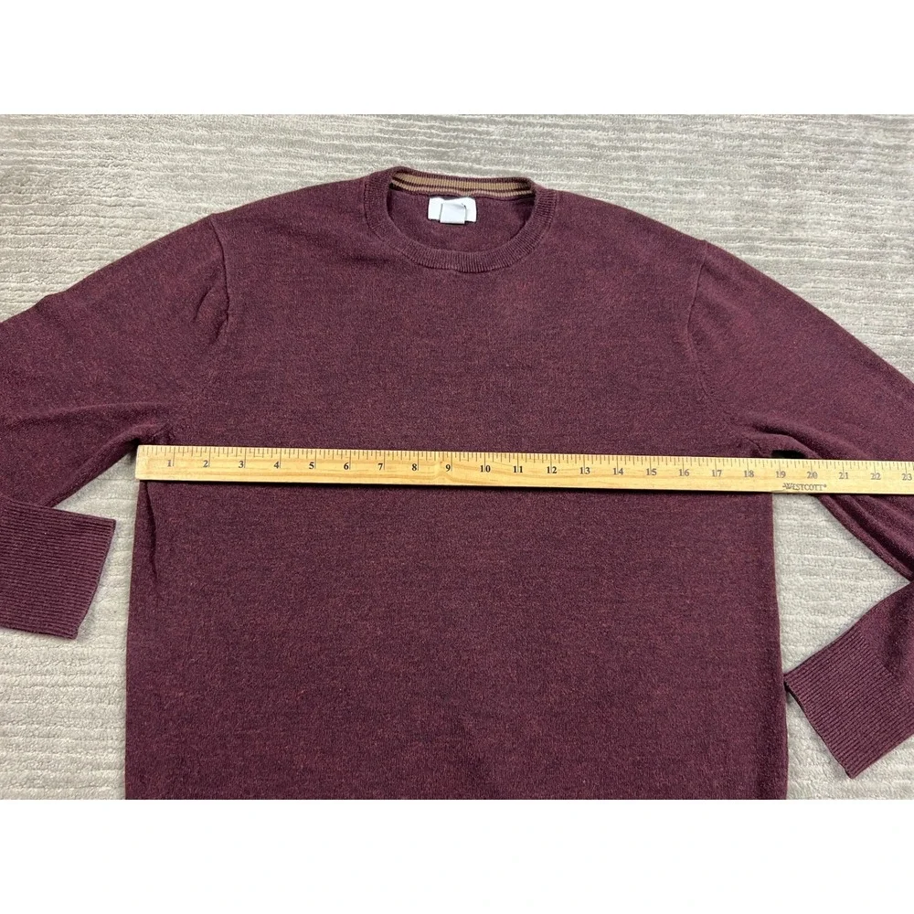 Old Navy Sweater Mens‎ Small Burgundy Crew Neck Cotton Blend Heathered Classic